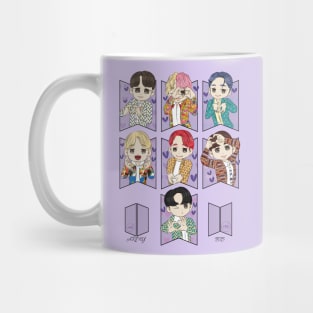 Diseño chibi de BTS Mug